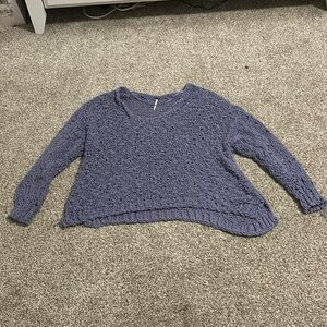 free people purple knit sweater